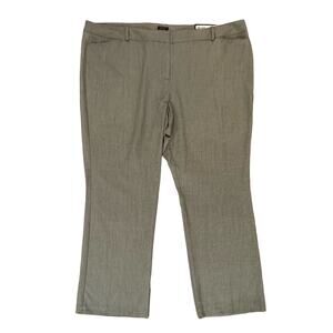 NWT Worthington Modern Fit Trouser Mini Houndstooth Gray Dress Pants Size 24 NEW